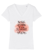 Dragostea mi-a luat mințile Tricou mânecă scurtă guler V Damă Evoker