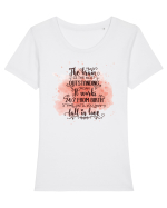 Dragostea mi-a luat mințile Tricou mânecă scurtă guler larg fitted Damă Expresser