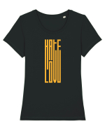 Hate / Love Tricou mânecă scurtă guler larg fitted Damă Expresser
