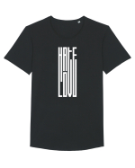 Hate / Love Tricou mânecă scurtă guler larg Bărbat Skater
