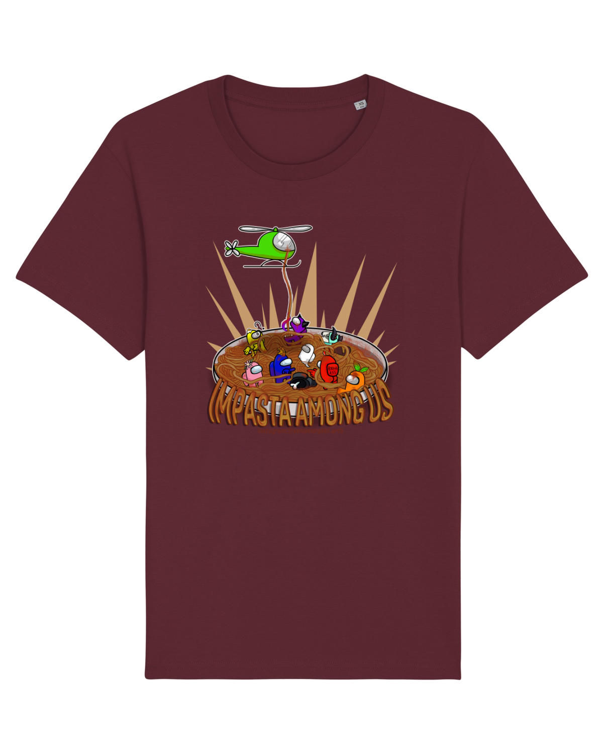 Tricou mânecă scurtă Unisex Rocker Burgundy