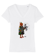 Happy Halloween Jack !! Tricou mânecă scurtă guler V Damă Evoker