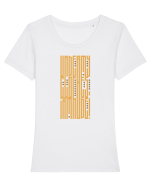 Under my Clothes, I am Nude! Tricou mânecă scurtă guler larg fitted Damă Expresser