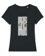 Under my Clothes, I am Nude! Tricou mânecă scurtă guler larg fitted Damă Expresser