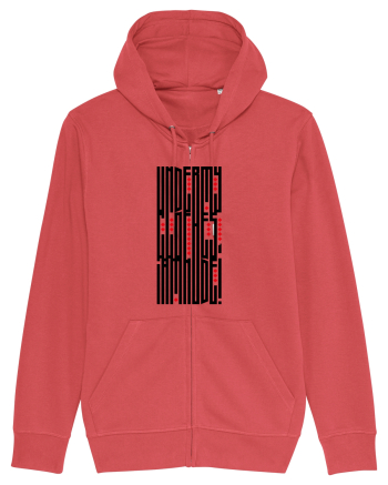 Under my Clothes, I am Nude! Carmine Red