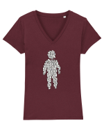 Ocupat Tricou mânecă scurtă guler V Damă Evoker