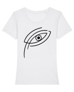 Pestele Tricou mânecă scurtă guler larg fitted Damă Expresser