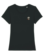 Coffee flight Tricou mânecă scurtă guler larg fitted Damă Expresser