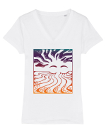 Priviri în mare Tricou mânecă scurtă guler V Damă Evoker