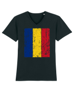 Romania 1 Decembrie 1918 Tricolor Tricou mânecă scurtă guler V Bărbat Presenter
