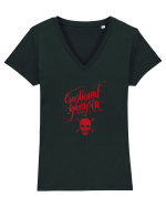 emotional gangsta Tricou mânecă scurtă guler V Damă Evoker