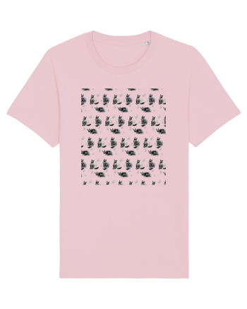 Black Cats Cotton Pink