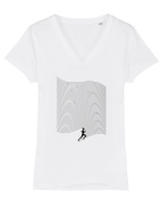 Runner Tricou mânecă scurtă guler V Damă Evoker