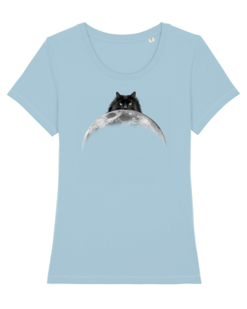 CatSide of the Moon Sky Blue