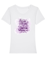 Mereu îndrăgostit Tricou mânecă scurtă guler larg fitted Damă Expresser