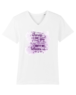 Mereu îndrăgostit Tricou mânecă scurtă guler V Bărbat Presenter