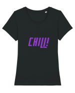 Chill Tricou mânecă scurtă guler larg fitted Damă Expresser