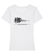 Procesul de design Tricou mânecă scurtă guler larg fitted Damă Expresser