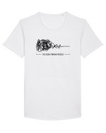 Procesul de design Tricou mânecă scurtă guler larg Bărbat Skater