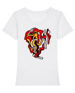 Culori Tricou mânecă scurtă guler larg fitted Damă Expresser