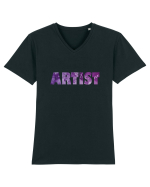 Purple ARTIST Tricou mânecă scurtă guler V Bărbat Presenter
