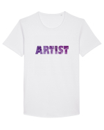 Purple ARTIST Tricou mânecă scurtă guler larg Bărbat Skater
