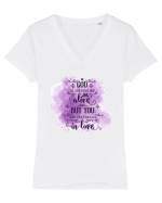 Tu mă ții îndrăgostit Tricou mânecă scurtă guler V Damă Evoker