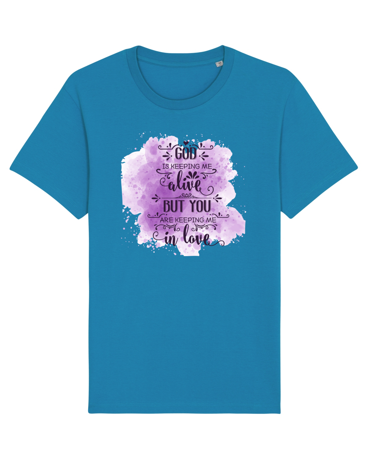 Tricou mânecă scurtă Unisex Rocker Azur
