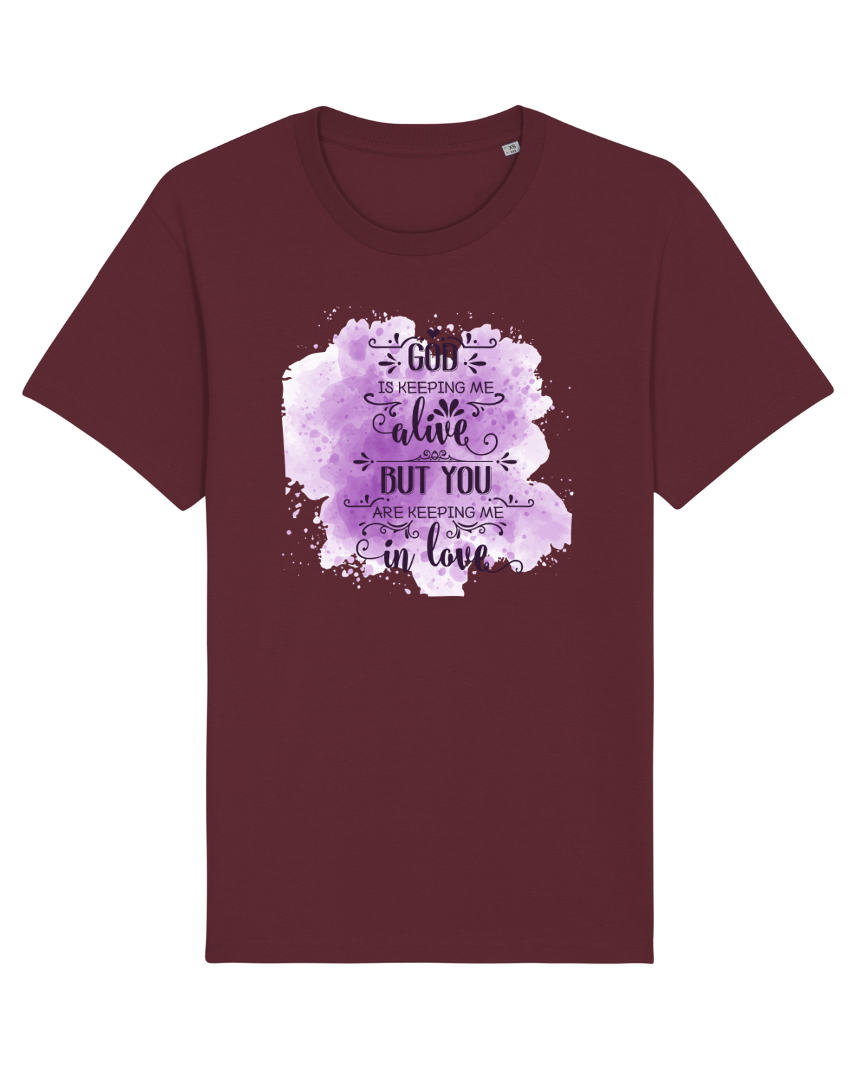 Tricou mânecă scurtă Unisex Rocker Burgundy
