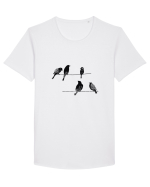 Pasari Black Tricou mânecă scurtă guler larg Bărbat Skater