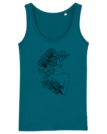 Silueta Floral Black Ocean Depth
