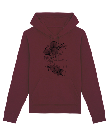 Silueta Floral Black Burgundy