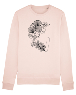 Silueta Floral Black Bluză mânecă lungă Unisex Rise