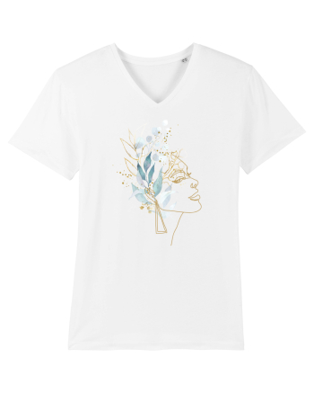 Floral Head Feminin White