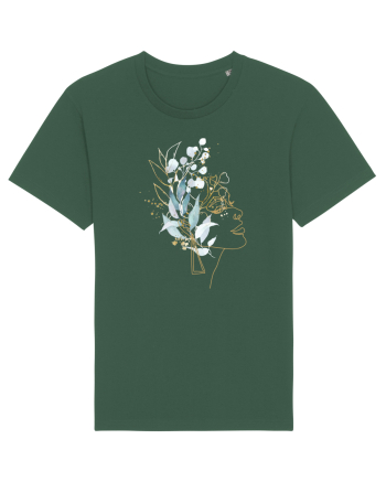 Floral Head Feminin Bottle Green