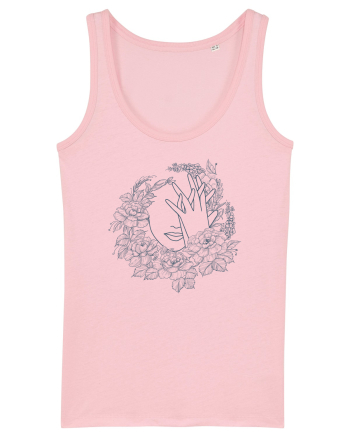 Blue Floral Feminin Cotton Pink