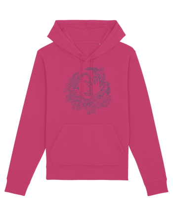 Blue Floral Feminin Raspberry
