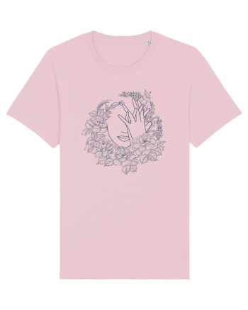 Blue Floral Feminin Cotton Pink