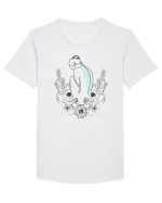 Silueta in Flori Feminin Tricou mânecă scurtă guler larg Bărbat Skater