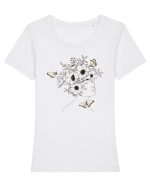 Dream Head Butterfly Tricou mânecă scurtă guler larg fitted Damă Expresser