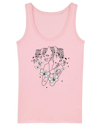 Floral Buttefly Feminin Cotton Pink