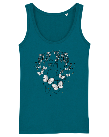 Floral Buttefly Feminin Ocean Depth