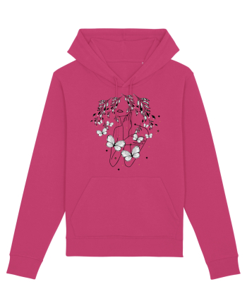 Floral Buttefly Feminin Raspberry