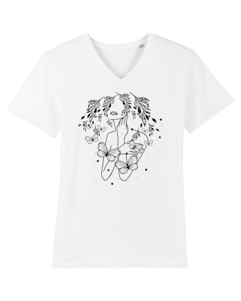 Floral Buttefly Feminin White