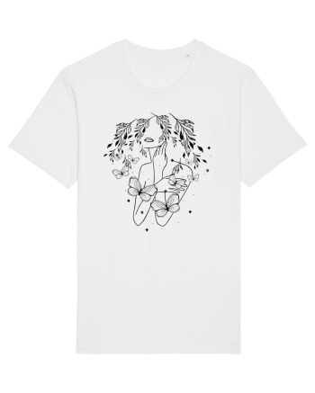 Floral Buttefly Feminin White