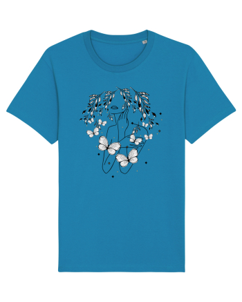Floral Buttefly Feminin Azur