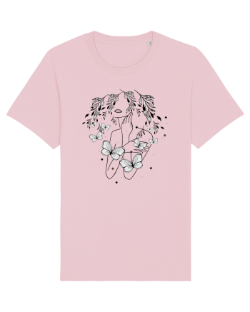 Floral Buttefly Feminin Cotton Pink