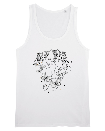 Floral Buttefly Feminin White