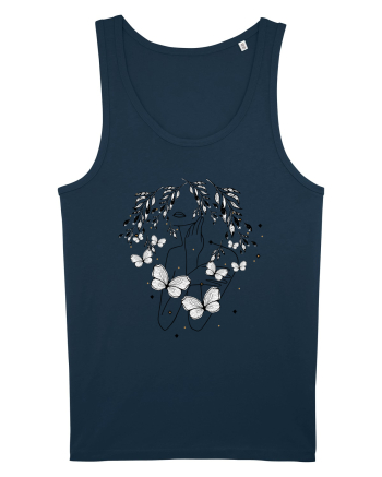 Floral Buttefly Feminin Navy