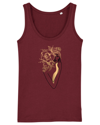Silueta FLoral Gold Burgundy